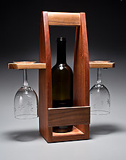 Wood Wine Tote by David Kellum (Wood Wine Basket)