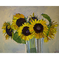 Sunflowers by Lila Bacon (Acrylic Painting)