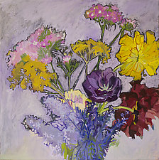 Floral Mix Number 2 by Lila Bacon (Acrylic Painting)