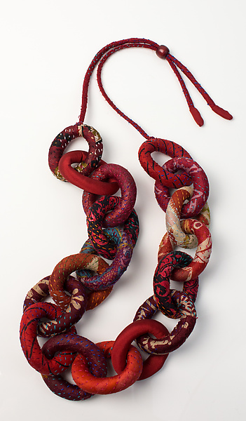 Red Silk Chain Necklace