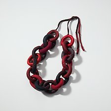 Mosaic Ombre Silk Cotton Chain Necklace by Mieko Mintz (Silk Necklace)