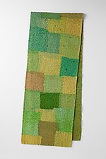 Mosaic Fray Kantha Table Runner by Mieko Mintz (Cotton & Silk Table Runner)
