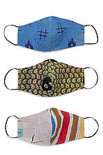 Kantha Face Masks, Set of 3 by Mieko Mintz (Reusable Face Masks)