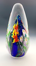 Elliptic Coral Reef by Mayauel Ward (Art Glass Paperweight)