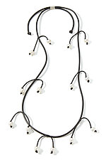 Pearl Cascade Necklace by Dagmara Costello (Rubber & Pearl Necklace)