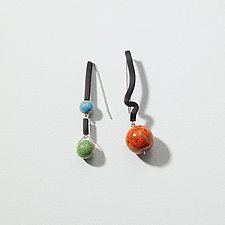 Colors of Fall Earrings by Dagmara Costello (Rubber & Ceramic Earrings)