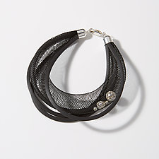 Textures and Pearls Bracelet by Dagmara Costello (Pearl & Nylon Bracelet)