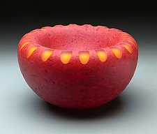 Crimson Shoal Bowl by Thomas Spake (Art Glass Bowl)