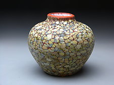 Sandy Native Vessel by Thomas Spake (Art Glass Vessel)