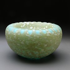 Sea Foam Shoal Bowl by Thomas Spake (Art Glass Bowl)