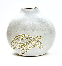 Terrell the Tortoise by Jennifer Caldwell and Jason Chakravarty (Art Glass Vessel)