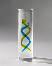 Solid Glass DNA Helix by Bryan Goldenberg (Art Glass Sculpture)