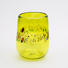 Stemless Wine Glass by Bryan Goldenberg (Art Glass Drinkware)