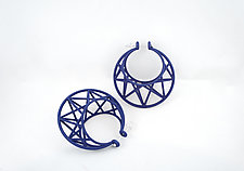 Star Cage Hoops by Maria  Eife (Nylon Earrings)