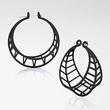 Basket Hoops by Maria Eife (Nylon Earrings)
