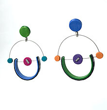 Pendulum Earrings by Arden Bardol (Polymer Earrings)