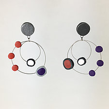 Circle Circle Earrings by Arden Bardol (Polymer Clay Earrings)