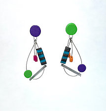 Drop Loop Earrings by Arden Bardol (Polymer Earrings)