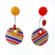 Large Circle Drop Earrings by Arden Bardol (Polymer Earrings)