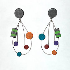 Teardrop Dangle Multi Earrings by Arden Bardol (Polymer Earrings)