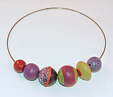 Violet Medium Berry Necklace by Loretta Lam (Polymer Clay Necklace)