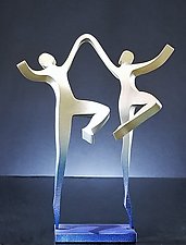 Joyous Dancers in Colors by Boris Kramer (Metal Sculpture)