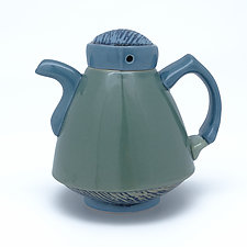 Round Green Teapot by Frank Saliani (Ceramic Teapot)