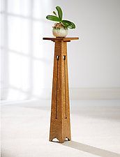 Mystic Arts and Crafts Plant Stand by Ken Reinhard (Wood Pedestal Table)