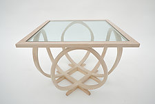 XO Table with Framed Top by Derek Hennigar (Wood Side Table)