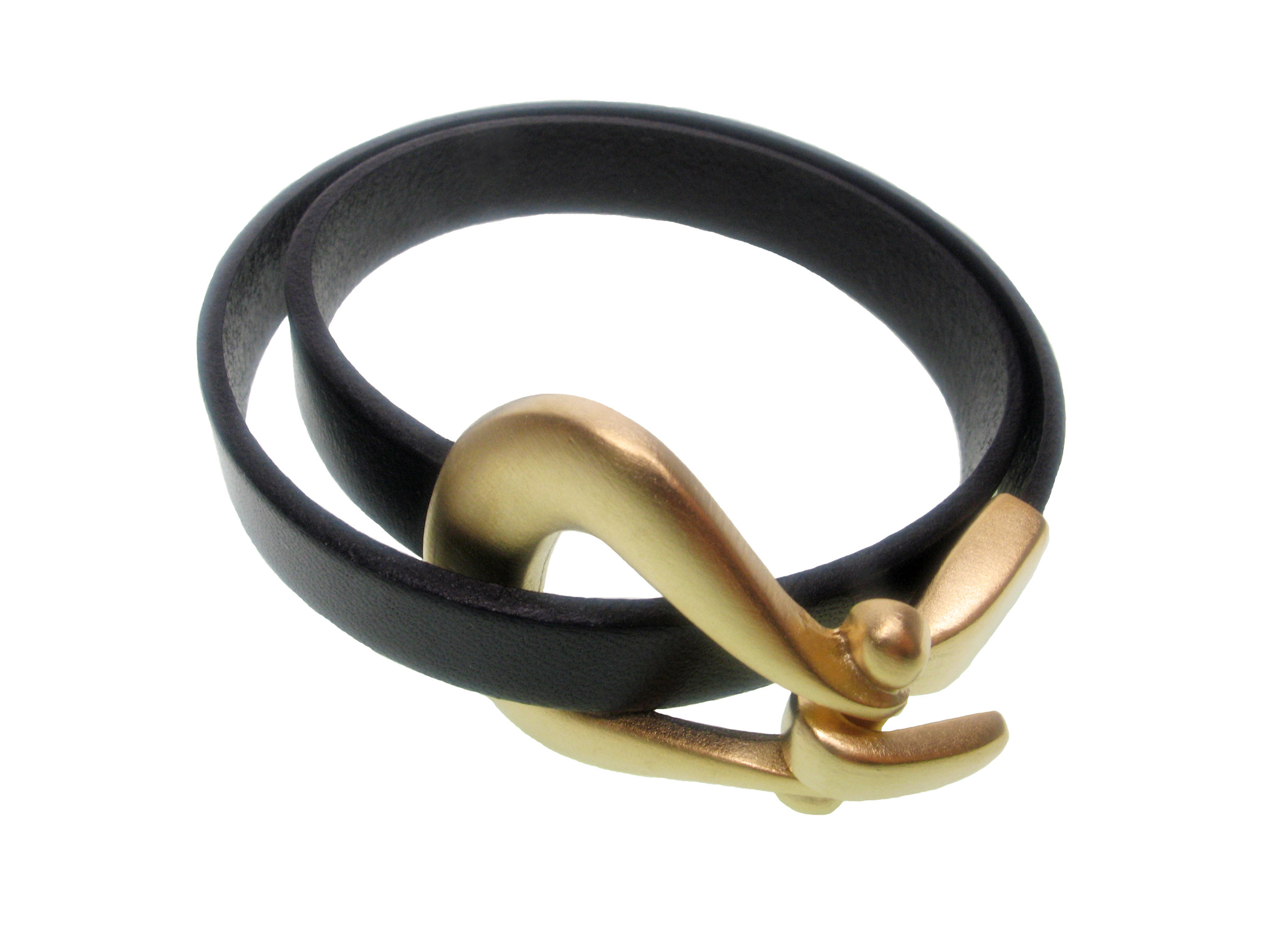 Double Wrap Horseshoe Clasp Bracelet by Erica Zap (Leather Bracelet ...