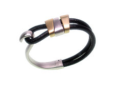 Angle Slide Lasso Leather Bracelet Set by Erica Zap (Leather & Metal Bracelets)
