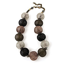Large Bead Mesh Necklace by Erica Zap (Metal Necklace)
