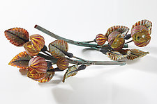 Red Tabletop Seed Pods by David Leppla (Art GlassSculpture)