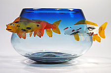 Koi Bowl by David Leppla (Art Glass Sculpture)