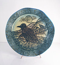 Autumn Crow by Sara Meehan (Ceramic Platter)