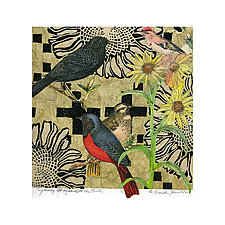 Joining Songbirds to the Earth by Ouida Touchon (Mixed-Media Collage)