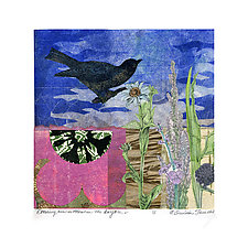 Evening Air Settles in the Bayou by Ouida Touchon (Mixed-Media Collage)