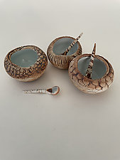 Salt Stones with Tiny Spoons by Marion Angelica (Ceramic Bowl)