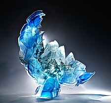 Blue Brimstone by Caleb Nichols (Art Glass Sculpture)