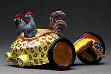 Double Chicken Run by Byron Williamson (Ceramic Sculpture)