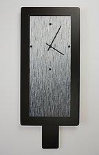 Large Gray Blend on Black by Linda Lamore (Metal Clock)