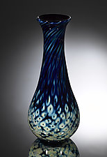 Teardrop Vase - Treasure Series Peacock by Jacob Pfeifer (Art Glass Vase)