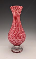 Tear Drop Vase with Foot by Jacob Pfeifer (Art Glass Vase)