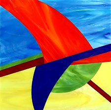 Flight of Color I by Gerald Davidson (Art Glass Wall Sculpture)