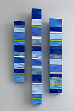 Water Totems by Gerald Davidson (Art Glass Wall Sculpture)