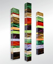 Earth Totems by Gerald Davidson (Art Glass Wall Sculpture)