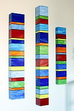 Carnival Totems by Gerald Davidson (Art Glass Wall Sculpture)