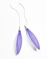 Ovulo Earrings by Michal Lando (Silver & Nylon Earrings)