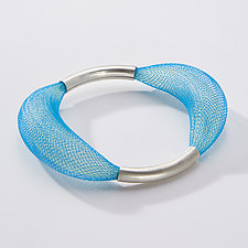 Loop Bangle by Michal Lando (Silver & Nylon Bracelet)
