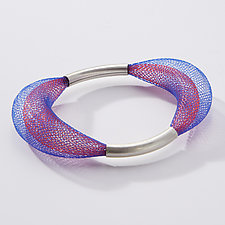 Loop Bangle by Michal Lando (Silver & Nylon Bracelet)